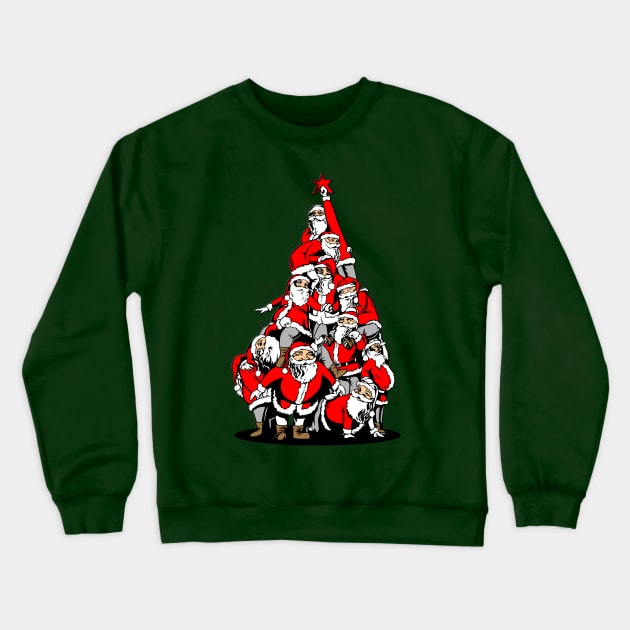 Santa Tree Crewneck Sweatshirt by Whatastory